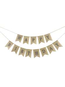 1 Set Banderines con cordel de estilo cumpleaños FELIZ CUMPLEAÑOS Decoración de fiesta colorida con banderas con letra de cola de milano para escenario de cumpleaños - Multicolor - Ver 12