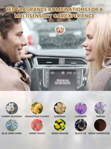 1pc Customized Car Air Freshener, Customized Photo Air Freshener, 9 Fragrance Options, Customizable Car Decor, Personalized Air Freshener, Anniversary Gift, Valentine's Day Gift, Birthday Gift, Wedding Gift, Father's Day Gift, Mother's Day Gift, Valentine's Day Decor, Engraved, Fashionable, Colorful, Retro, Cute - Multicolor - View 6