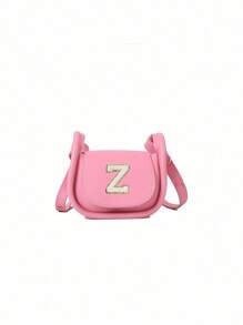 A Mini Casual, Versatile And Simple Solid Color Diy Pu Material Diagonal Shoulder Bag With 26 A-Z Letters. You Can Think Of It As A Lipstick Coin Purse That Be Worn On One Or Cross-Body. Suitable For Teen To Use When School, Traveling Shopping. Christmas, Thanksgiving, Valentine's Day, Friday Gifts. The Best Gift. - Multicolor - View 17