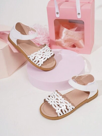 全新夏季时尚刺绣可爱舒适休闲水钻女童平底穆勒鞋