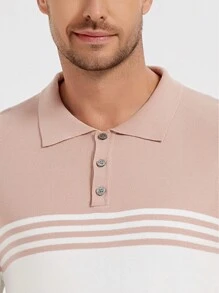 Men's Summer New Contrast Color Business Polo Shirt
