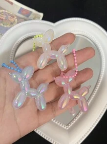 3件套全息狗狗挂件，可爱毛绒小狗配饰，创意学生背包挂饰，彩色狗狗礼物汽车配饰包包挂件校园卡通哥特Y2K圣诞节包包挂件汽车配饰教师朋友姐妹礼物创意，送给母亲、父亲、毕业生和老师的礼物 - 彩色 - 查看 4