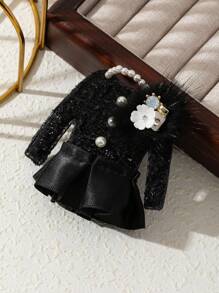 1pc Elegant Design College Emblem Faux Fur Lady Brooch, Glamorous Jewelry Brooch Suitable For Dating Gift, Daily Wear - classic - View 10