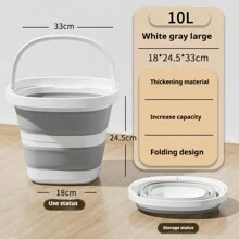 1 pieza, Cubo plegable, Cubo portátil, Cubo plegable para lavar el coche, Para la limpieza del hogar, Campamento al aire libre, Cubo portátil para pesca y viajes, Cubo para lavar el coche, Multiusos, Esencial para autocaravana, Ahorra espacio, Suministros de limpieza, Pequeña herramienta para el hogar