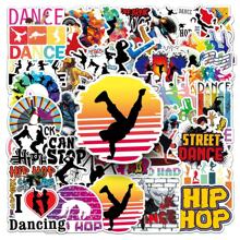 50pcs Street Dance Stickers Cool Room DIY Waterproof Decoration Suitable For Mobile Phone Computer Wall Skateboard Water Cup Window, Teens Small Gift