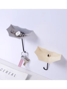 3pcs, Easy To Install Umbrella Hook, No Need To Drill Wall Installation, Plastic Umbrella Strong Adhesive Hook, Key Hook, Home Decoration, Wall Hangers, Decorative Gadgets, Bathroom Accessories, Suitable For Home Decoration And Storage - Multicolor - View 7