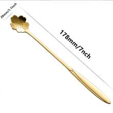 Set aus Kaffeelöffeln und Blumen, Besteck aus Edelstahl, kreative Zuckerlöffel, Teelöffel, Shaker Löffel