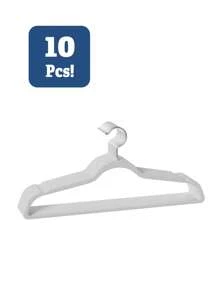 10 Stück hochwertige Samt-Kleiderbügel - weich und rutschfest, Anti-Rutsch-Design und erhöhte Schultern, perfekt für Kleiderschrank-Organisation und Kleideraufbewahrung - geeignet für Anzüge und Mäntel