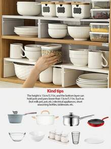 1/2pcs Kitchen Countertop Spice Organizer Desktop Utensil Rack Under Sink Storage Rack Storage Rack Stackable, Aesthetic Room Decor, Space Utilization, Home Decor, Kitchen Accessories, Bathroom Decor, Bedroom Decor, Shoe Rack - White - View 9