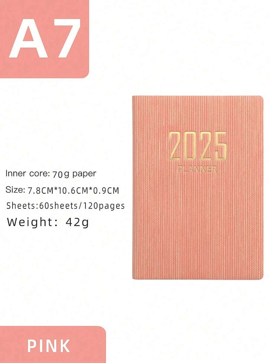 2025-a7-weekly-planner-notebook-daily-schedule-mini-portable-diary