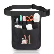 1pc Nursing Tool Waist Bag Nurse Medical Bag Rose Gold Initials A To Z Letter Pattern Multifunctional Adjustable Multi-Insert Bag, Pet Medical Care Bao Universal Multi Pocket Nurse Fanny Pack Multi Pocket Waist Organizer Belt With Adjustable Waist Strap Work Pocket Medical Supplies Storage Waist Pouch Organizer Pouch