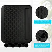 Coussinet en silicone pour aspirateur, coussinet en silicone pour aspirateur vertical, s'adapte à la plupart des aspirateurs avec rangement pour accessoires d'aspirateur, protège le sol des rayures, des taches et des gouttes d'eau
