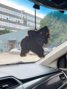 可爱卡通形象“金刚和”设计汽车空气清新剂和后视镜装饰 - 持久香味，为车内带来清新诱人的氛围，是送给朋友的理想礼物