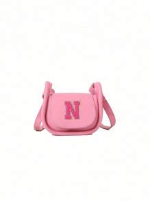 A Mini Casual, Versatile And Simple Solid Color Diy Pu Material Diagonal Shoulder Bag With 26 A-Z Letters. You Can Think Of It As A Lipstick Coin Purse That Be Worn On One Or Cross-Body. Suitable For Teen To Use When School, Traveling Shopping. Christmas, Thanksgiving, Valentine's Day, Friday Gifts. The Best Gift. - Multicolor - View 19