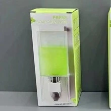 1 pieza Dispensador de jabón montado en la pared, Dispensador de loción/champú tipo presión, Botella de champú, Dispensador de jabón líquido montado en la pared, Adecuado para hotel, Dispensador de jabón montado en la pared moderno y simple sin perforación para hotel, cocina, baño, decoración del hogar, decoración de otoño, regreso a la escuela