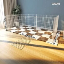 Pet Fencing For Small & Medium Dogs, Indoor Animal Fencing DIY Black Wire Isolation Gate Protective Fence With Door, Metal Pet Cage For Dogs - Multicolor - View 11