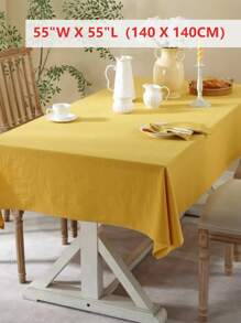 1 件纯色乡村风格可洗桌布，适用于客厅、餐厅、野餐、日常家居装饰、春夏季