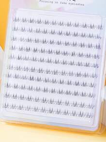 120 piezas, 10 filas de pestañas postizas en forma de mariposa con curvatura B, segmentadas y agrupadas para un aspecto natural, para maquillaje - B - Ver 5
