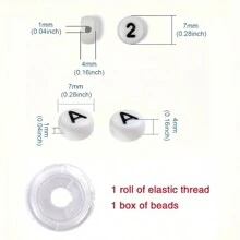 1 Pack/Set 700pcs Multicolor Letter Beads For DIY Bracelet And Necklace Making, With Elastic Cord Included