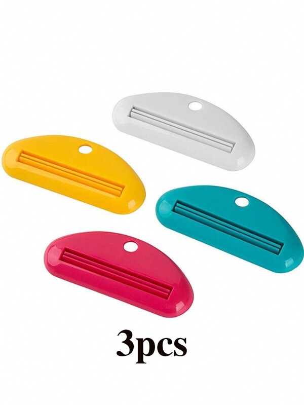 3 piezas Dispensador de pasta de dientes de dibujos animados fácil de exprimir - Accesorio de baño divertido de rana, limpia eficazmente, ahorra dinero y reduce el desperdicio, exprimidor de pasta de dientes, pequeña herramienta para la decoración del baño del hogar, decoración de otoño, regreso a la escuela