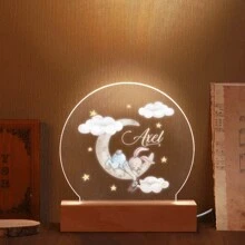 1pc, Custom Personalized Name Night Light, Custom Birthday Gift, Custom Friend Gift, Custom Bedroom Decoration, Custom Party Decoration, Party Decoration, Custom Bunny Night Light, Valentine's Day Gift Back To School