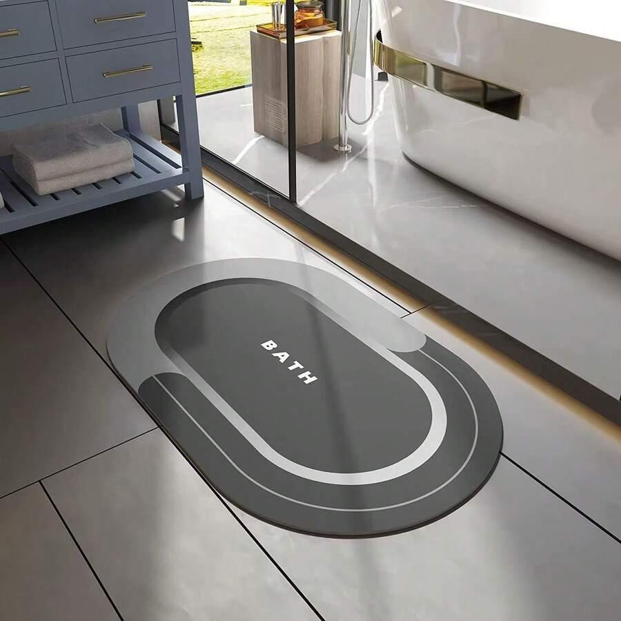Luxury Design Anti-Slip Bath Mat, Quick Absorbent, Fast Drying, Anti-Slip Absorbent Quick Dry, Bathroom Entrance Mat, Bathroom Floor Mat, Carpet, Anti-Slip, Absorbent, Machine Washable, Easy To Clean, Bathroom Entrance Mat - Type B - View 1