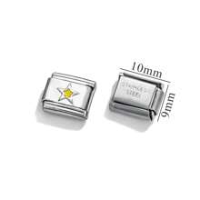 1 قطعة سوار جذاب مزين بنجمة من الفولاذ المقاوم للصدأ، قطع اكسسوارات يمكن تصميم المجوهرات DIY هدايا