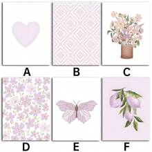 1 pieza Decoración de habitación para adolescente, Conjunto de arte de pared morado, Arte de pared para cuarto de niños, Decoración de sala de juegos, Arte de pared imprimible morado, Conjunto de impresión morado, Decoración de habitación de niña, Póster de lienzo para pared, Decoración de dormitorio, sala de estar, pasillo, Póster de arte de pared, Murales decorativos, Decoración del hogar, Arte de póster