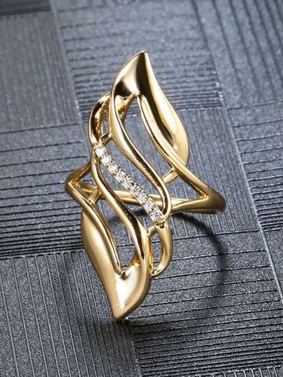 1 件奢华 925 纯银方晶锆石戒指女士结婚珠宝精美珠宝