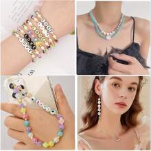 100/500/1000/1200 pièces Set de perles de lettres en acrylique - fournitures pour la fabrication de bijoux DIY pour bracelets d'amitié - 26 styles, colorés, multifonctionnels, faciles à utiliser