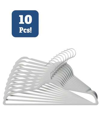 10个装优质天鹅绒衣架 - 柔软防滑，加高肩部设计，完美适用于衣柜整理和服装展示 - 适用于西装和外套