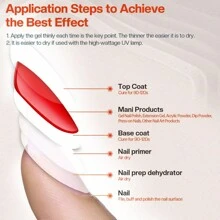 GLOZ 15ML Gel Polish Gel No Wipe Base Coat, For Gel Nail Polish Soak Off LED Nail Lamp Gel Base Coat Upgraded Formula Long-Lasting DIY Home And Nail Salon