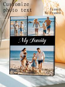 1Pc Customized Photo Canvas, Custom Name/Text Canvas,Collage Photos Canvas For Walls, Personalized Canvas Wall Art, Custom Images Printing, Art Canvas' Printing, Mother's Day Father's Day Birthday Gifts,Family Gifts,Gift For Friends/Mom/Dad/Kids/Girlfriend/Boyfriend Graduation