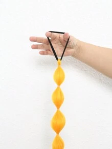 1pc Girl Colorful Extra Long 60cm Hair Extension With 1 Braids For High Ponytail And Double Ponytail Hairstyles, Elastic Hair Ties For Music Festival And Party(Red/Blue/Green/Rose Red)