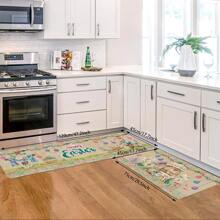 1/2 Piece Easter Kitchen Mat - Farmhouse Egg Design, Happy Easter Bunny Holiday Non-Slip Rug, Home Easter Decor, Suitable For Kitchen, Dining Room, Bedroom, Living Room, Holiday, Party, Gift - Multicolor - View 5