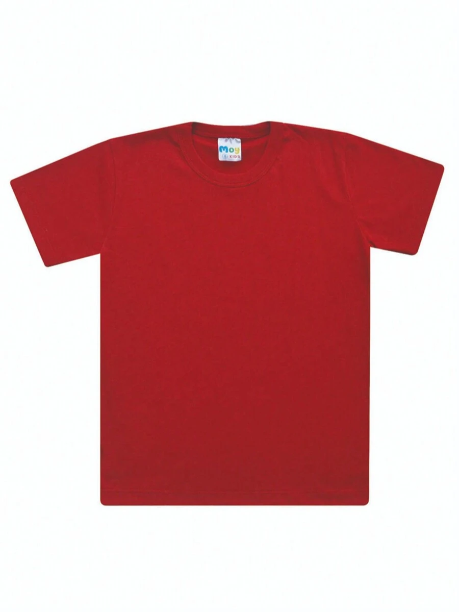 Basic Children's T-Shirt School Uniform. - Red - View 1