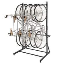 NANSTATA  Freestanding Bike Rack For 5 Bicycles, Vertical Bike Rack With 300 Lbs Capacity, Adjustable Height Indoor Bike Storage Rack, Black - Black - View 6