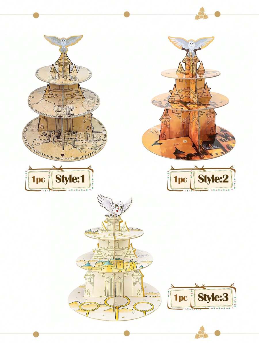 Zaubererwesen Cupcake-Ständer Geburtstags-Party Halloween Motto-Event Party Kuchen Dekorationen