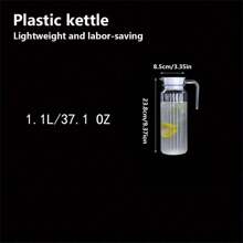 1pc Acrylic Water Bottle, Not Easily Damaged Plastic Water Bottle, Transparent Plastic Water Bottle With Lid, Heat-Resistant Small Plastic Water Bottle, Suitable For Tea, Sangria Soda, Lemon Water, Fruit Juice, Milk, Stripes