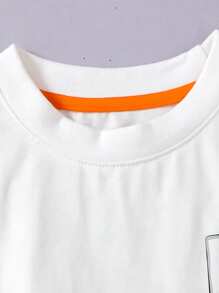 Balabala 男童夏季夜光T恤，儿童时尚卡通印花T恤 - 白色 - 查看 4