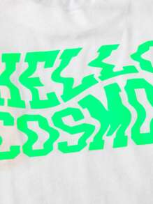 Balabala 男童夏季夜光T恤，儿童时尚卡通印花T恤 - 白色 - 查看 6