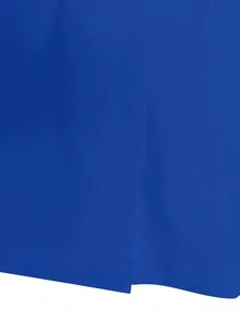 纯色前拉链双口袋实验室外套 - 藍色 - 查看 8