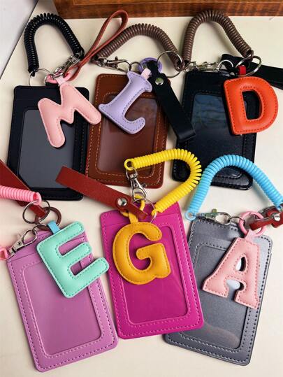 English Letter Leather S In Dopamine Color Schemes Which Are Suitable For Meal Cards Campus Cards Bus Cards Tram Cards And Car Keys. Card Holder Wallet Business Card Holder Credit Card Holder Id Card Holder Women For Women Card Wallet