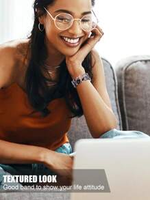 1pc Fashionable And Minimalist Women's AppleWatch Band, Oval-Shaped Elastic Resin Strap, Lightweight, Breathable, And Easy To Wear, Waterproof And Scratch-Resistant, Suitable For Various Occasions Such As Work/Parties/Shopping, Available In Sizes 38/40/41mm, 42/44/45/49mm, 42mm For S10, 46mm For S10, Professionally Compatible With AppleWatch Ultra 2/1, SE S11/10/9/8/7/6/5/4/3/2/1. - Multicolor - View 6