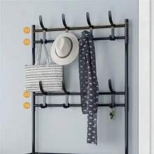 Versatile Shoe & Coat Metal Rack - 23.62inch, Detachable Hooks, Multi-Layer, Free-Standing Storage For Home & Apartment - Black - View 7