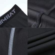 Pantalones ajustados deportivos para hombres pantalones deportivos de secado rápido - Negro - Ver 6