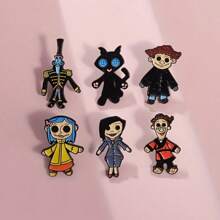 1pc Colorful Enamel Cartoon Doll Brooch, Pin And Badge, Suitable As Halloween Gift, Backpack Decoration And Accessory - Multicolor - View 5