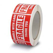 Handle With Care 500 Fragile Stickers For Shipping Moving Glass Permanent Adhesive Fragile Labels, Thank You Do Not Bend, Warning Stickers Fragile Labels - Multicolor - View 5