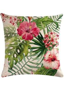 1 Stück/2 Stück floraler dekorativer Kissenbezug, mehrere Blumenmuster, 4 Größen erhältlich, angenehmer Leinenstoff, ohne Füllung, geeignet für Heimdekoration, Wohnzimmer, Zierkissen, Kissenbezug, Sofadekoration, Polsterbezug, weiche Auflage