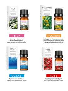 6pcs Aromatherapy Essential Oil Gift Set / 4pcs Aromatherapy Essential Oil Gift Set / 1pc 10ml Aromatherapy Essential Oil / Aromatherapy Diffuser, Suitable For Bedroom, Living Room, Office, Cherry, Blueberry, Mango, Grape Fruit Scents, Rose, Lavender, Jasmine Scents, Best Gift For Girlfriend, Family, Friends